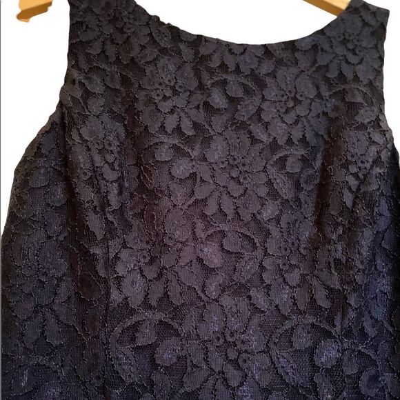 Speechless Fit Flare Navy Blue Lace Zipper Party Dress Size Medium - Picture 2 of 6